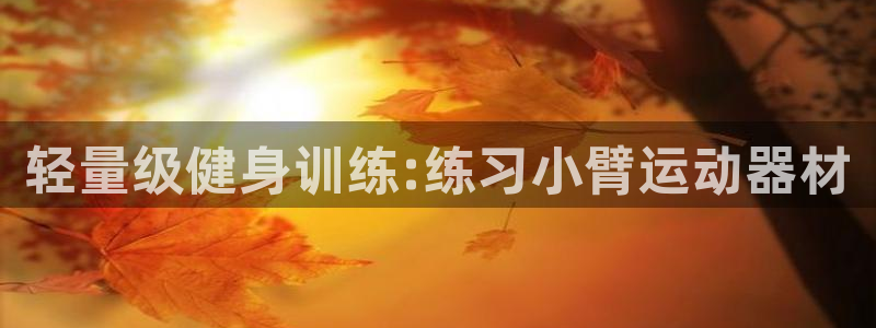南宫大舞台官网下载招商电话是多少啊：轻量级健身训练:练习小臂