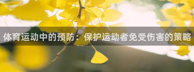 三亿体育登录：体育运动中的预防：保护运动者免受伤害的策略