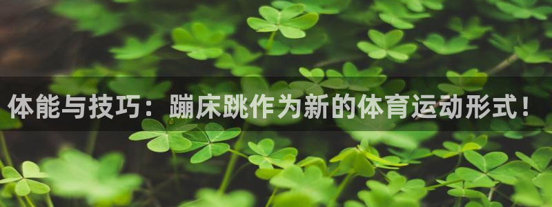三亿体育登录：体能与技巧：蹦床跳作为新的体育运动形式！